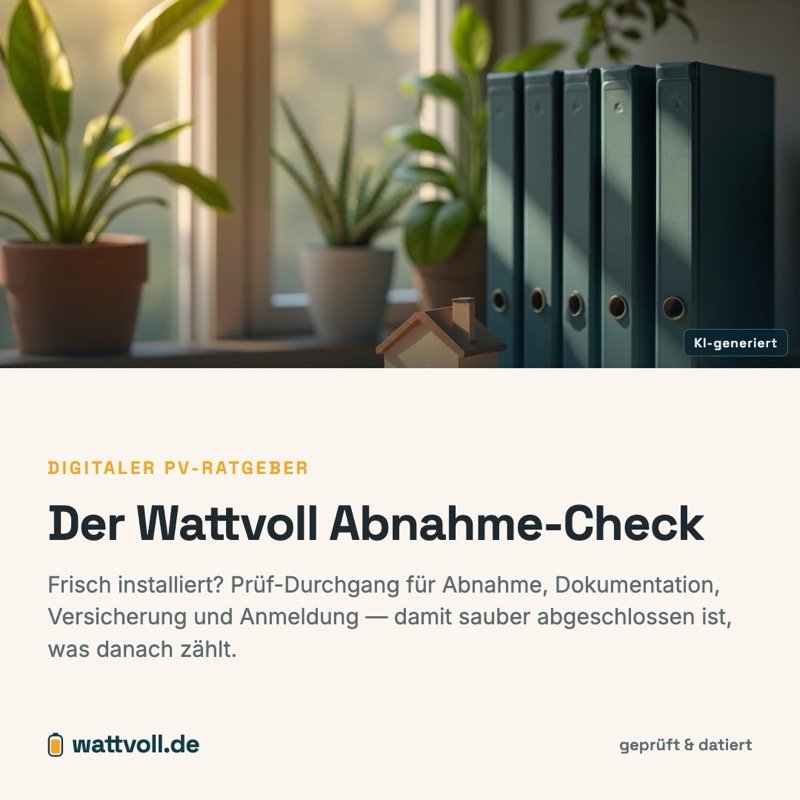 Produktbild: Der Wattvoll Abnahme-Check