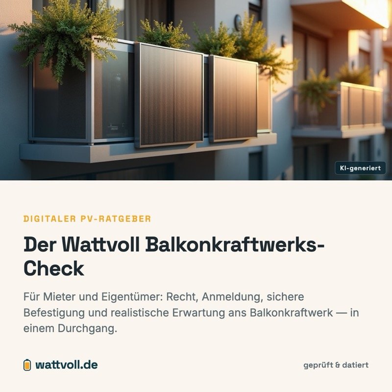 Produktbild: Der Wattvoll Balkonkraftwerks-Check