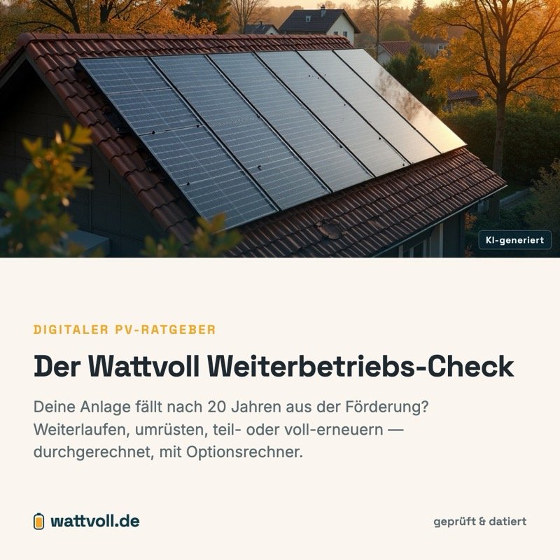 Produktbild: Der Wattvoll Weiterbetriebs-Check